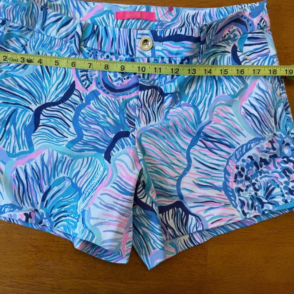 NWT!! Lilly Pulitzer Bermuda Blue Callahan Stretch Short, Size 8 - Picture 5 of 6